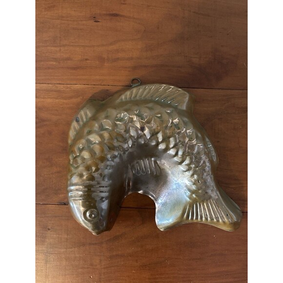 Vintage Metal Fish Candy Mold Wall Decor Primitive Kitchen Folk Art - Picture 2 of 6